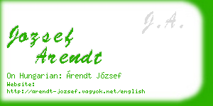 jozsef arendt business card